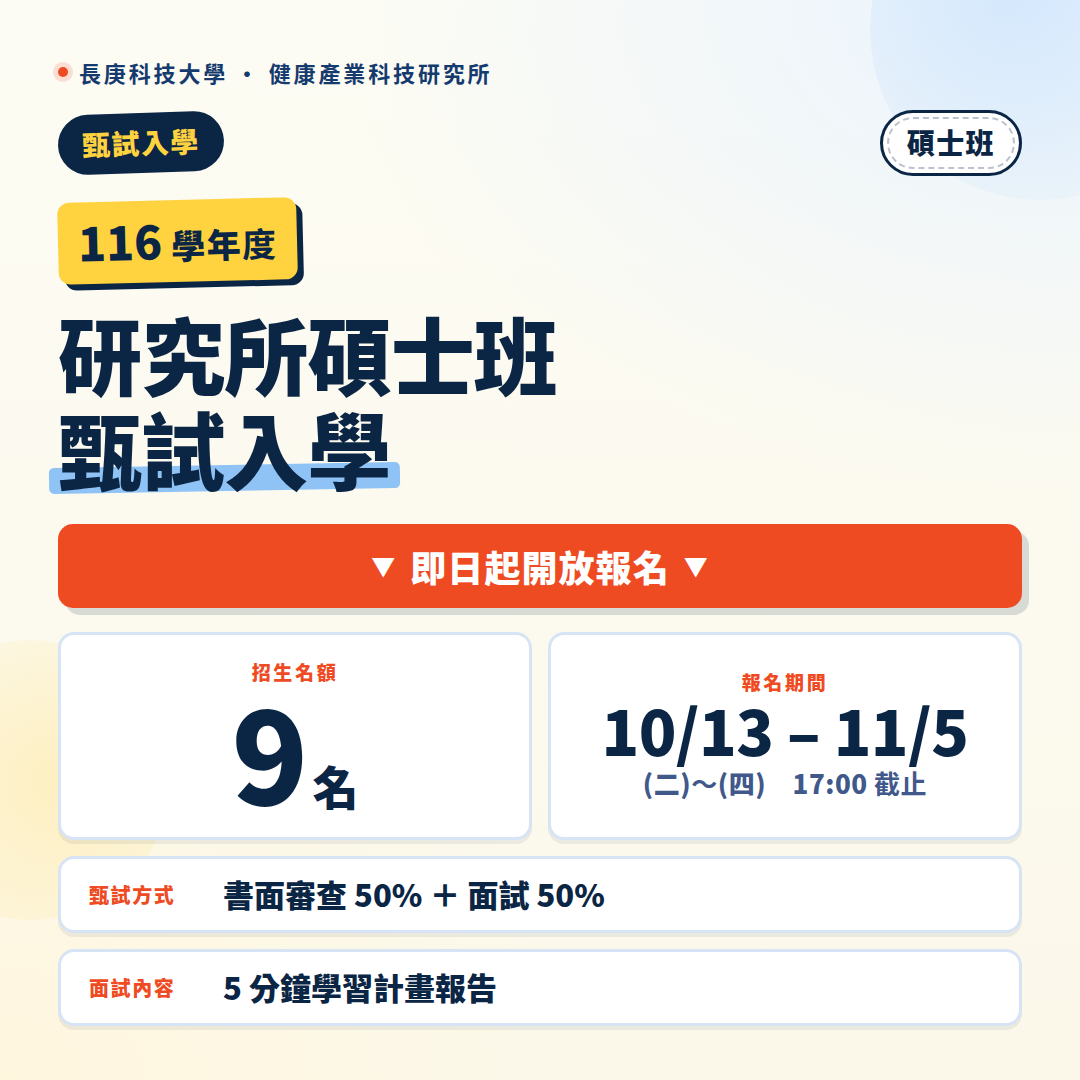 碩士甄試入學